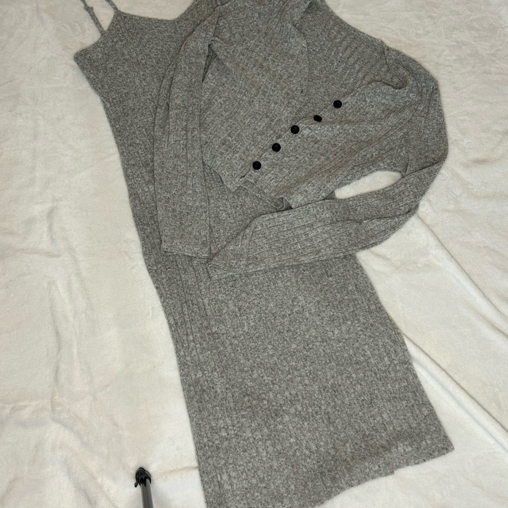 SHEIN Light Gray Knit Set